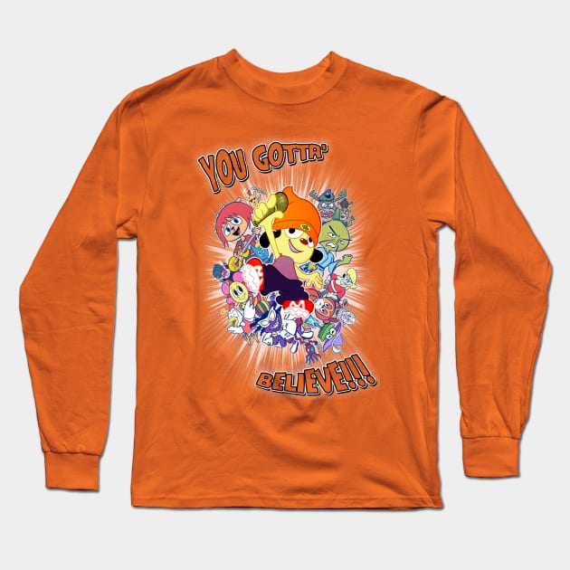 PaRappa World Long Sleeve T-Shirt by RM Prod (Ryan McCarthy Productions)